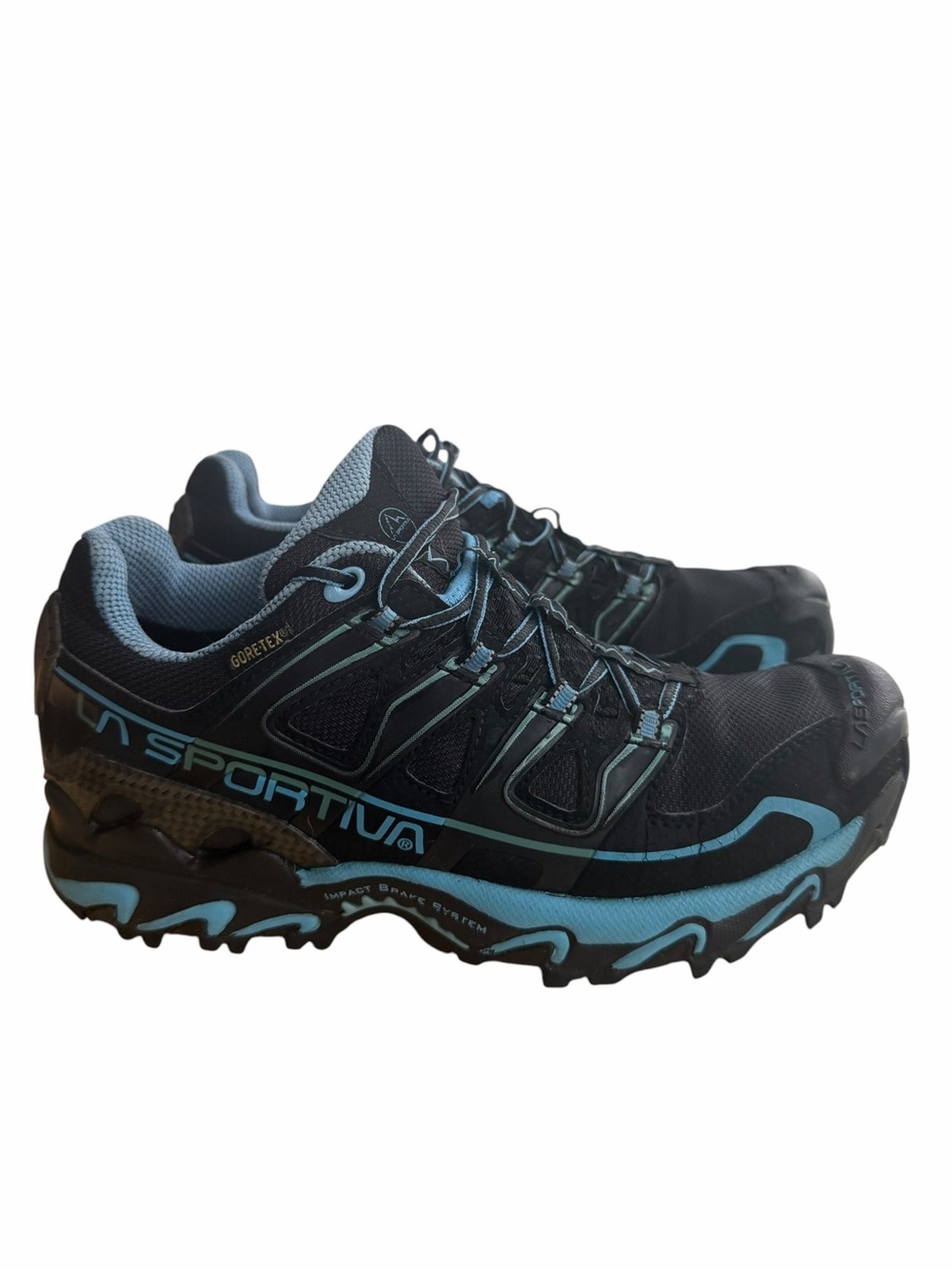 La Sportiva Women's Black & Teal Trail Running Shoes Size 7.5